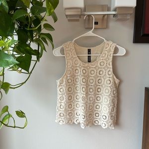 Design Lab Lord & Taylor Lace Top (S)